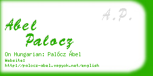 abel palocz business card