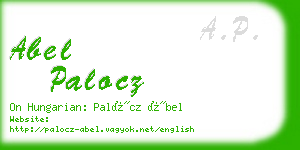 abel palocz business card